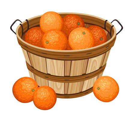 Basket of Oranges Clip Art